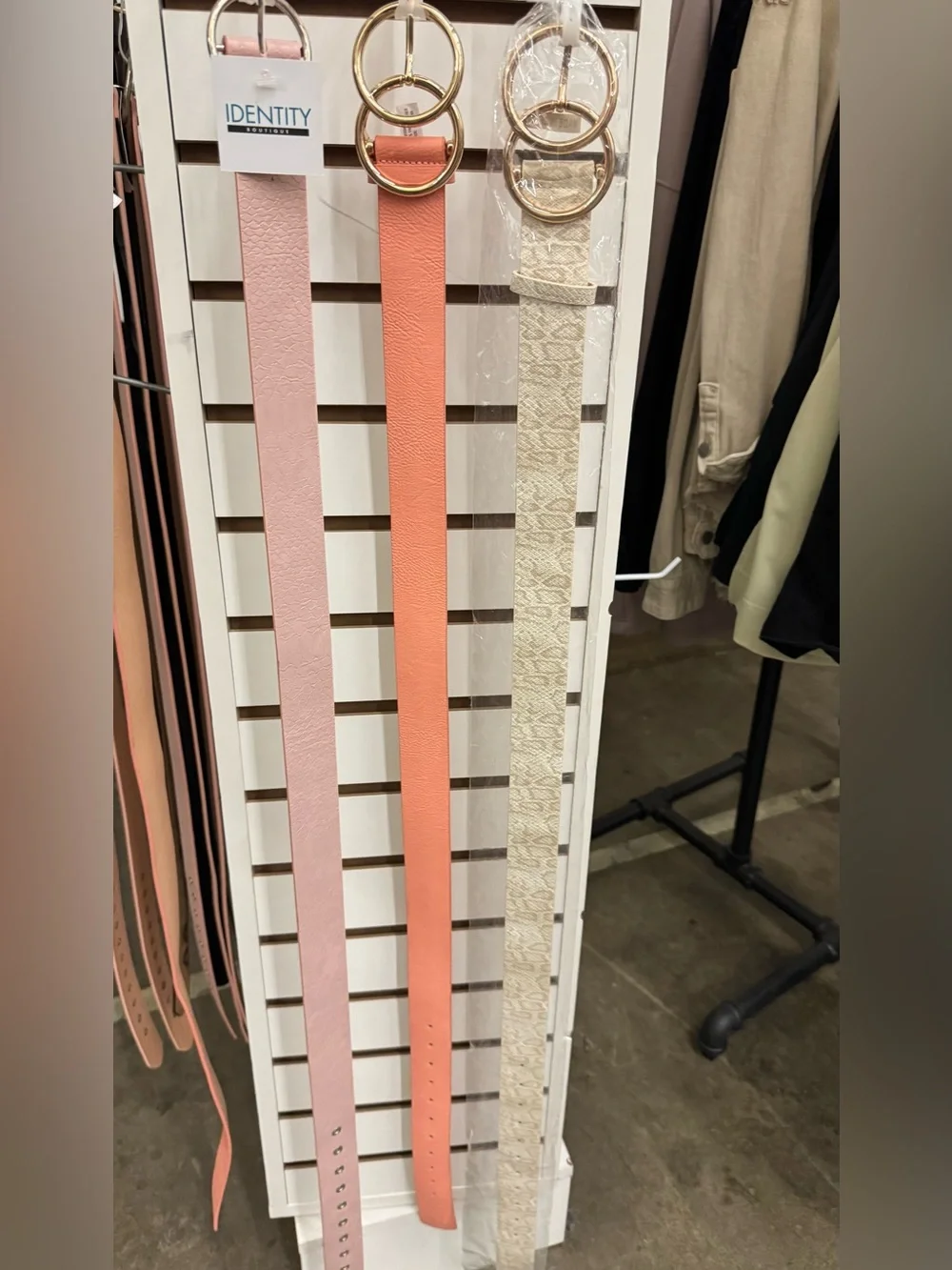 Pink, Coral and Beige Patterned Women's Belts - Triple Pack